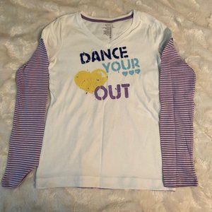 2/$30 Old Navy Purple and White Shirt NWT Girls Size 10/12